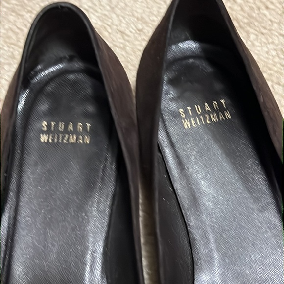 Stuart Weitzman, dark brown velvet and suede flats - Picture 8 of 8